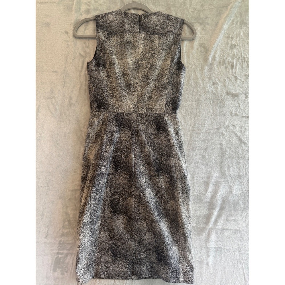 Diane von Furstenberg Eden Black White Abstract Sheath Dress US 0 XS Sleeveless - Picture 12 of 15